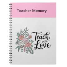 Elegant Floral Teacher's Notebook