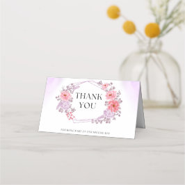 Elegant Floral Thank You Card Platzkarte
