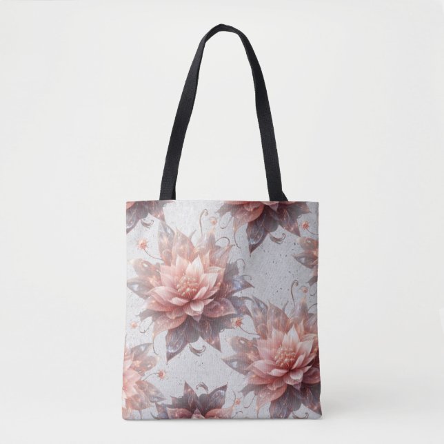 Elegant Floral Tote – Aesthetic Reusable Shopping  (Vorderseite)