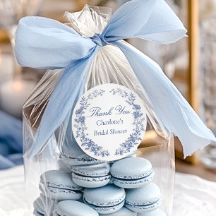 Elegant Floral Vielen Dank Brautparty Runder Aufkleber