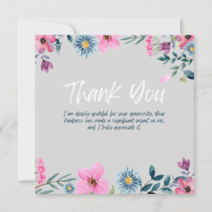 Elegant floral Vielen Dank CARD Dankeskarte