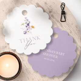 Elegant Floral Vielen Dank Tag Geschenkanhänger