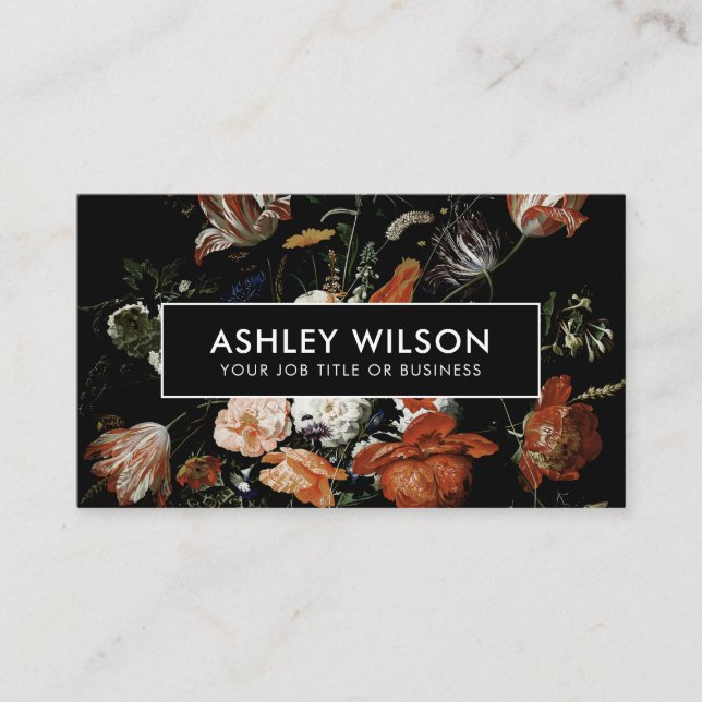 Elegant Floral Visitenkarte (Vorderseite)