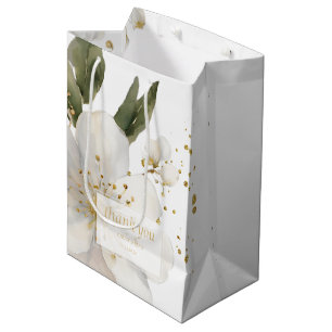 Elegant Floral Watercolor Vielen Dank für Ihre Hoc Mittlere Geschenktüte