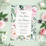 Elegant floral watercolor wedding einladung<br><div class="desc">Elegant floral watercolor</div>