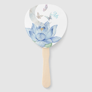 Elegant Floral Wedding Hand Fans - Mr & Mrs. Set Fächer