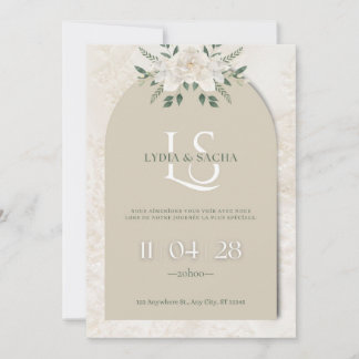 Elegant Floral Wedding Invitation | Arch Design Einladung