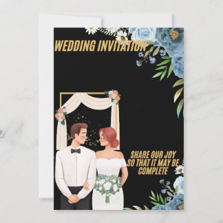 Elegant Floral Wedding Invitation Card Einladung