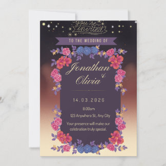Elegant Floral Wedding Invitation Card – Romantic  Einladung