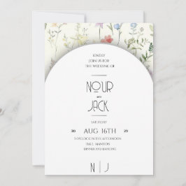 Elegant Floral Wedding Invitation – Customizable W Einladung