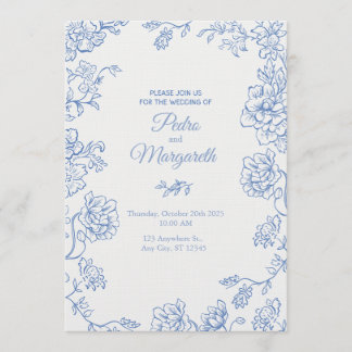 Elegant Floral Wedding Invitation  Einladung