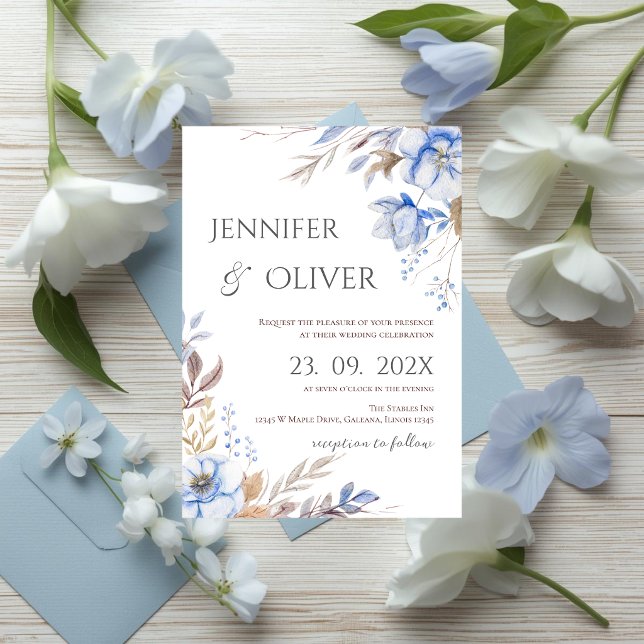 Elegant Floral Wedding Invitation Einladung (Von Creator hochgeladen)