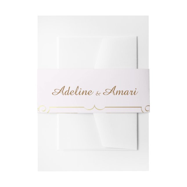 Elegant Floral Wedding Invitation Einladungsbanderole (Vorderseite Beispiel)