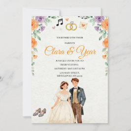 Elegant Floral Wedding Invitation | Romantic Garde Einladung
