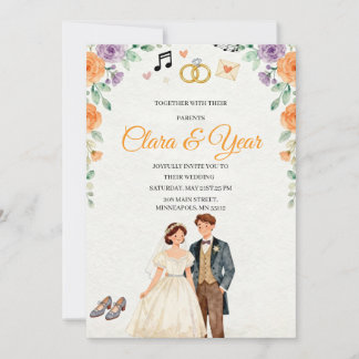 Elegant Floral Wedding Invitation | Romantic Garde Einladung