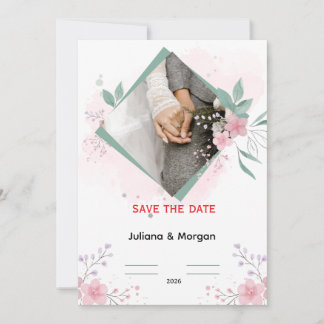 Elegant Floral Wedding Invitation | Romantic Pink  Einladung