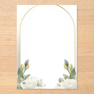 Elegant Floral Wedding Invitation Template Modern  Acryleinladungen