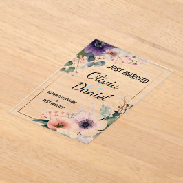 💐 Elegant Floral Wedding Keepsake 🌸✨ Acryleinladungen
