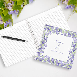 Elegant Floral Wedding Periwinkle Chic Guest Book Notizbuch
