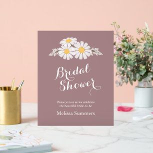 Elegant Floral White Daisies Brautparty Rosy Acrylschild