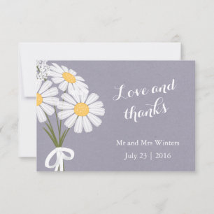 Elegant Floral White Daisies Vielen Dank für Ihre Dankeskarte
