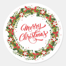 Elegant Floral Wreath | SIEGEL Runder Aufkleber