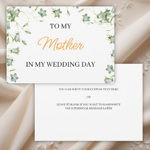 Elegant floral zu meiner Mutter an meinem Hochzeit Einladung