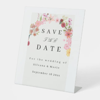 Elegant Florales Rosa Save Sockelschild