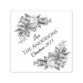 Elegant Florals Frohe Weihnachten 2023 Permastempel