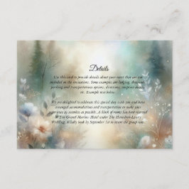 Elegant Florals in a Woodland Realm Wedding Begleitkarte