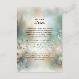 Elegant Florals in a Woodland Realm Wedding Begleitkarte