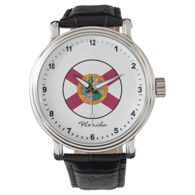 Elegant Florida Watch & Florida Flag / USA Armbanduhr (Vorderseite)