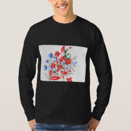 Elegant Flower and Leaves Artwork | Minimal  T-Shirt