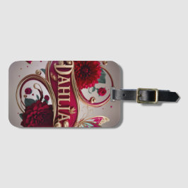 Elegant Flower Art with Gold Accents Gepäckanhänger