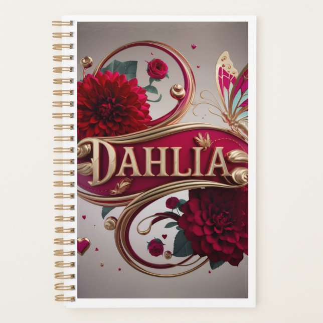 Elegant Flower Art with Gold Accents Planer (Vorderseite)