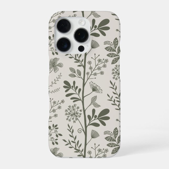 Elegant Flower Garden Reverie Modern Botanical iPhone Hülle (Rückseite)