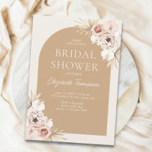 Elegant Flowers Boho Bridal Shower