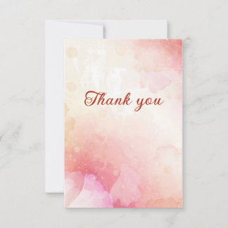 Elegant flowery pink abstract dankeskarte