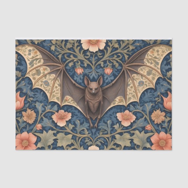 Elegant Flying Bat William Morris Inspiriert Seidenpapier (Vorderseite)