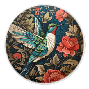 Elegant Flying Hummingbird William Morris Inspirie Keramikknauf