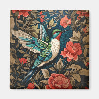 Elegant Flying Hummingbird William Morris Inspirie