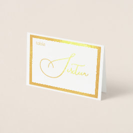 Elegant Foil Wedding Table Number Tent - SIXTEEN Folienkarte