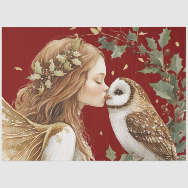 Elegant Forestcore Holiday Fairy Holiday  Seidenpapier (Vorderseite)