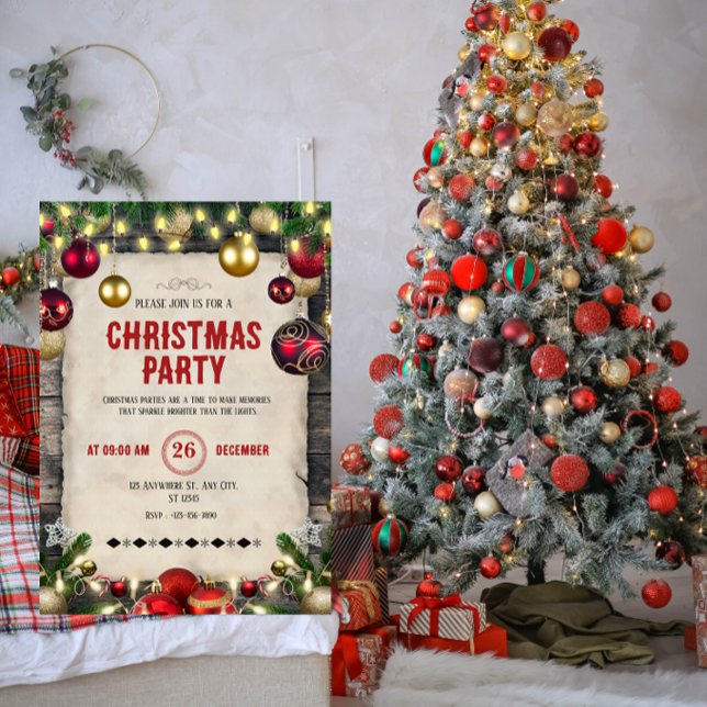 Elegant Formal Christmas Party Invitation | Luxury Einladung (Set the tone for a night to remember. ✨ Our elegant Christmas party invitation is the perfect start )