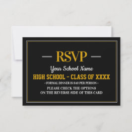 Elegant Formal Class Wiedersehen RSVP Karte