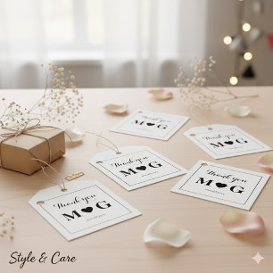 Elegant Formal danke Ihnen für Tags für Celebratio Geschenkanhänger
