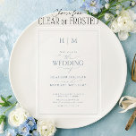 Elegant Formal Dusty Blue Calligraphy Wedding Acryleinladungen<br><div class="desc">Diese elegante Hochzeitseinladung, die in einer weichen, staubigen blauen Farbe gestaltet wurde, vereint ein Gefühl der Gnade und des schlichten Luxus. Mit einem modernen Kalligraphie-Skript und einer knusprigen, sauberen Typografie vermittelt es die Zeitlosigkeit der Braut und des Bräutigams besonderen Tag. Das Monogramm in einem schlichten, aber raffinierten Design fügt eine...</div>