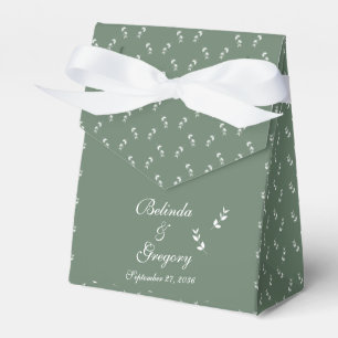 Elegant Formal Sage Olive Green Script Wedding Geschenkschachtel