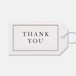 Elegant Formal Schwarz-weiß Wedding Danke Geschenkanhänger