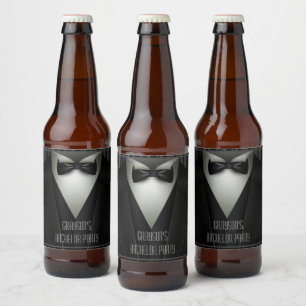Elegant Formal Tuxedo Bachelor Party Bierflaschenetikett